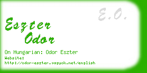 eszter odor business card